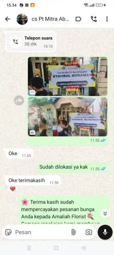 Testimonial Papan Bunga cicalengka kulon