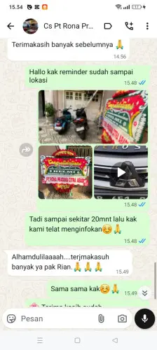 Testimonial Papan Bunga cicalengka kulon